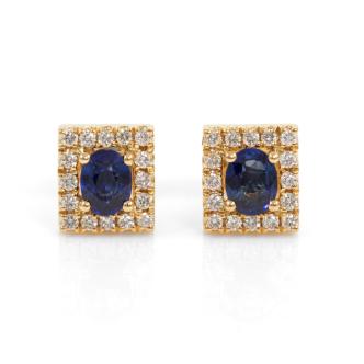 0.63ct Sapphire and Diamond Earrings