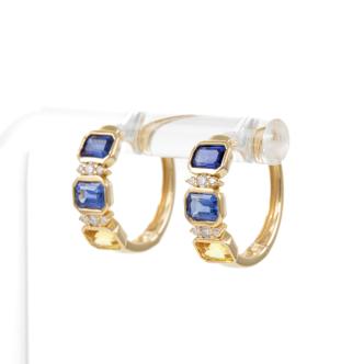 1.65ct Sapphire and Diamond Earrings