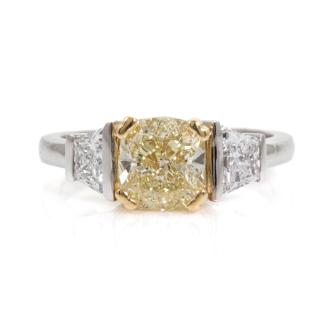 2.01ct Fancy Yellow Diamond Ring GIA P1