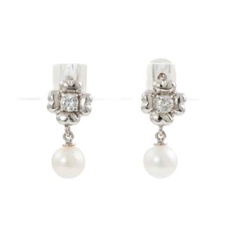 5.2mm Pearl and Diamond Earrings