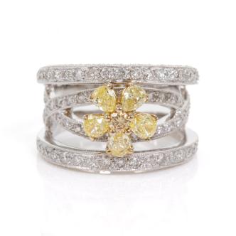 2.35ct Fancy Yellow Diamond Dress Ring