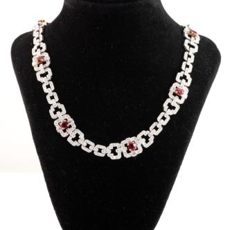 5.10ct Ruby and Diamond Necklace