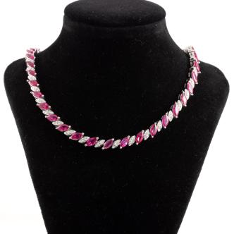 18.43ct Ruby and Diamond Necklace