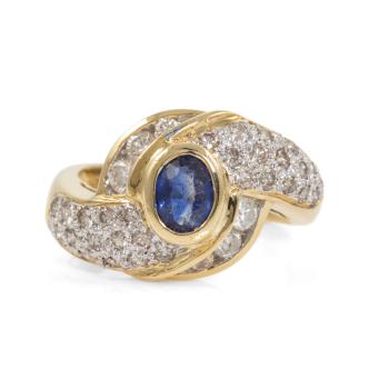 0.50ct Sapphire and Diamond Ring
