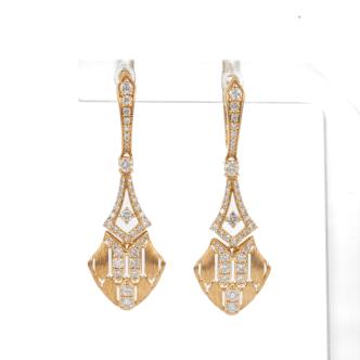 0.74ct Diamond Art Deco Earrings