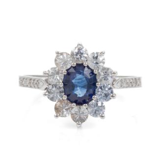 0.68ct Sapphire and Diamond Ring