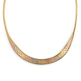 Tri-Tone Gold Necklace 17.4g