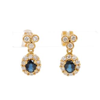 0.60ct Sapphire and Diamond Earrings