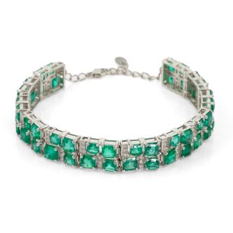 23.05ct Emerald & Diamond Bracelet