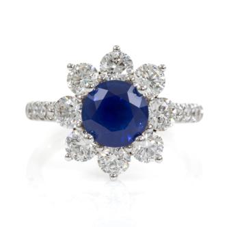 2.10ct Sapphire and Diamond Ring