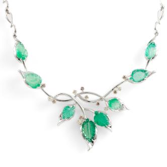 6.48ct Emerald & Diamond Necklace