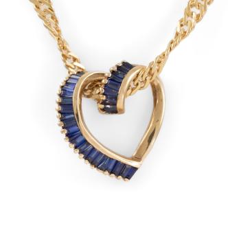 1.50ct Sapphire Heart Pendant