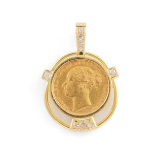 22ct Gold Sovereign Coin Pendant