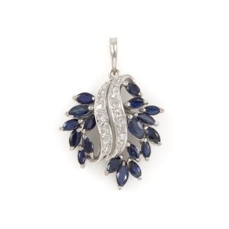 1.80ct Sapphire and Diamond Pendant